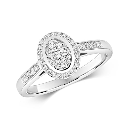 Diamond Ring in 9K White Gold