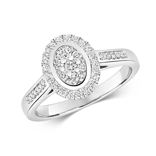 Diamond Ring in 9K White Gold