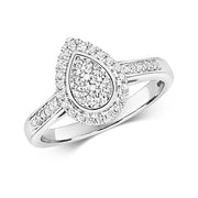 Diamond Ring in 9K White Gold