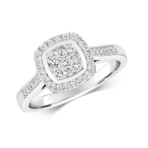 Diamond Ring in 9K White Gold
