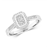 Diamond Ring in 9K White Gold