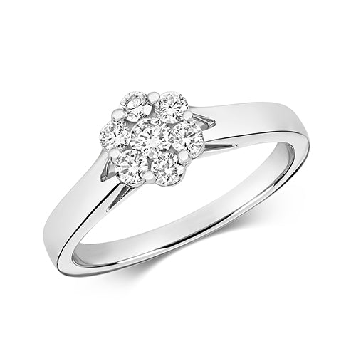 0.35ct Diamond Ring in 9K White Gold