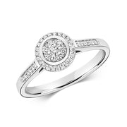 Diamond Ring in 9K White Gold