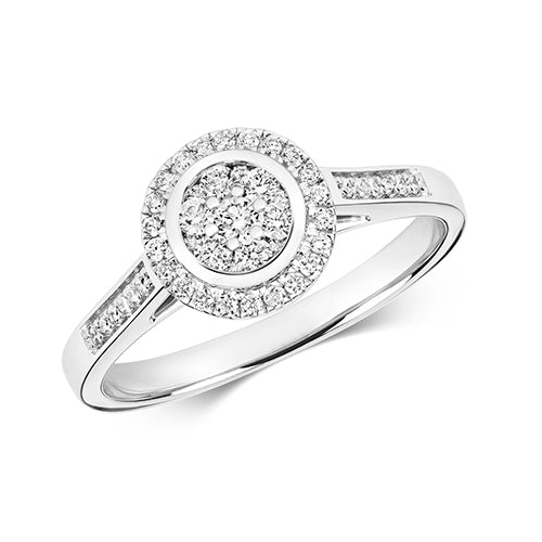 Diamond Ring in 9K White Gold