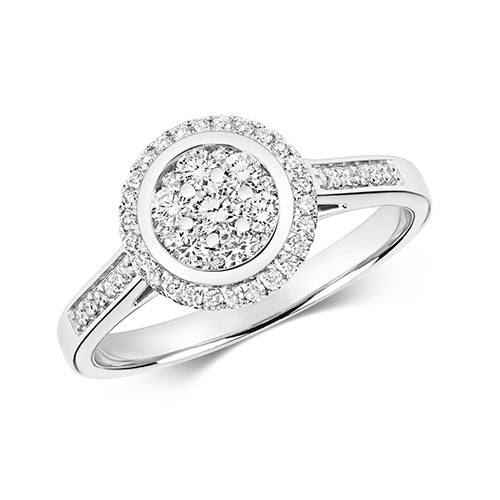 Diamond Ring in 9K White Gold