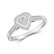 Diamond Ring in 9K White Gold