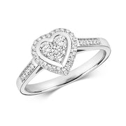 Diamond Ring in 9K White Gold