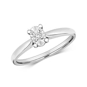 Diamond Ring in 9K White Gold