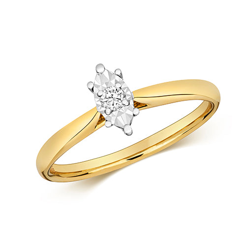 Diamond Ring in 9K Gold