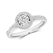 Diamond Ring in 9K White Gold