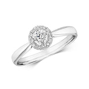 Diamond Ring in 9K White Gold