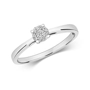 Diamond Ring in 9K White Gold