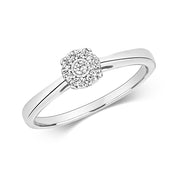 Diamond Ring in 9K White Gold