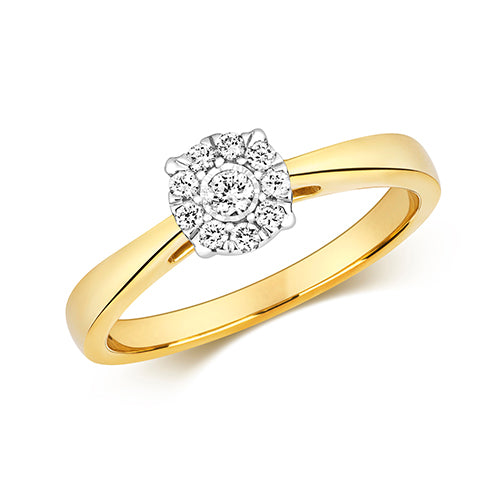 Diamond Ring in 9K Gold