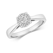 Diamond Ring in 9K White Gold