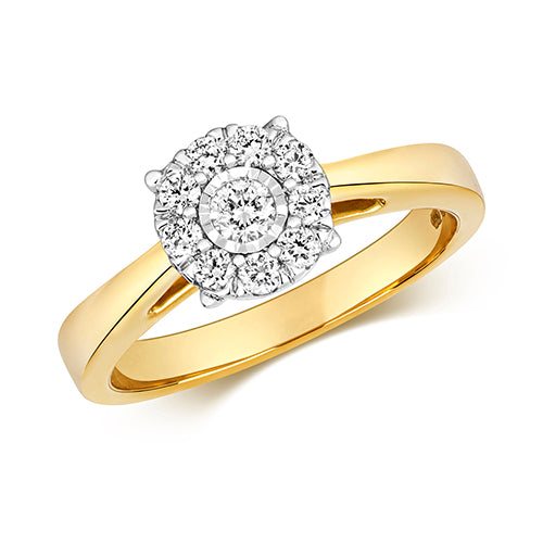 Diamond Ring in 9K Gold