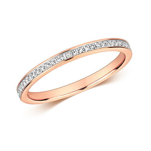 Diamond Ring in 9K Rose Gold