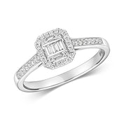 Diamond Ring in 9K White Gold