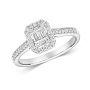 Diamond Ring in 9K White Gold