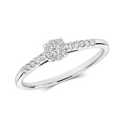 Diamond Ring in 9K White Gold