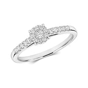 Diamond Ring in 9K White Gold