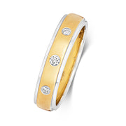 Diamond Ring in 9K Yellow and White Gold