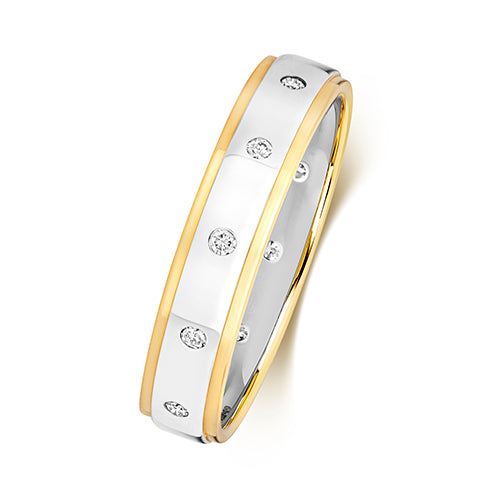 Diamond Ring in 9K Yellow & White Gold