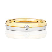 Diamond Ring in 9K Yellow and White Gold
