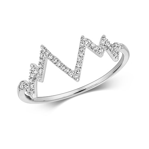 Diamond Ring in 9K White Gold