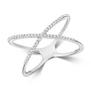 Diamond Ring in 9K White Gold