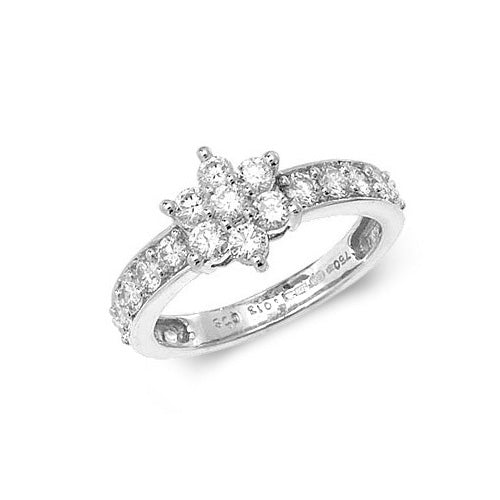 Diamond Ring in 18K White Gold