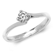 Diamond Ring in 18K White Gold