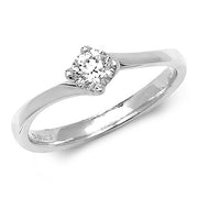 Diamond Ring in 18K White Gold