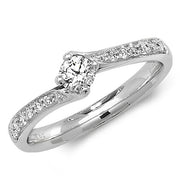 Diamond Ring in 18K White Gold
