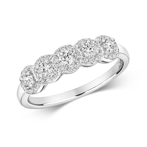 Diamond Ring in 18K White Gold