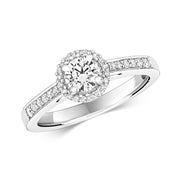 Diamond Ring in 18K White Gold