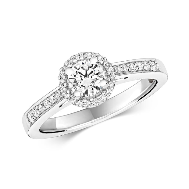 Diamond Ring in 18K White Gold