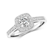 Diamond Ring in 18K White Gold