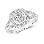 Diamond Ring in 18K White Gold