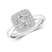 Diamond Ring in 18K White Gold