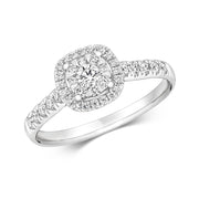 Diamond Ring in 18K White Gold