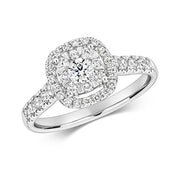 Diamond Ring in 18K White Gold