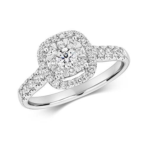 Diamond Ring in 18K White Gold