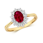 Ruby & Diamond Ring in 18K Gold