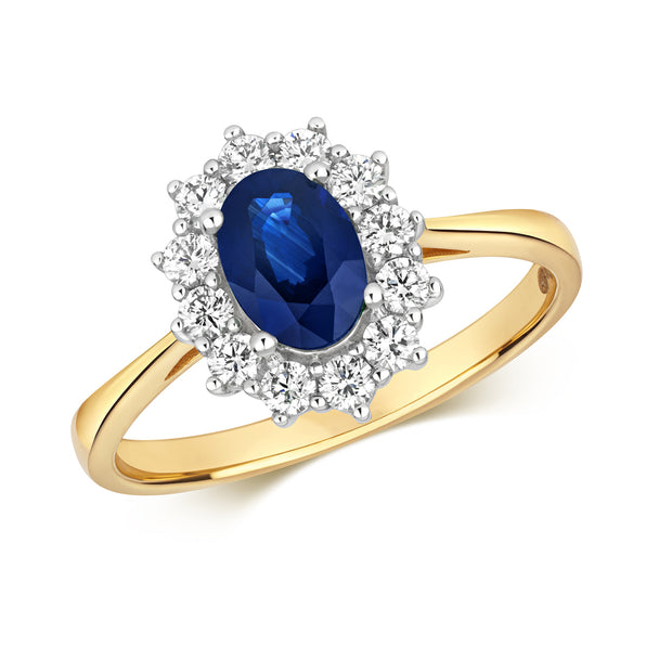 Sapphire and Diamond Ring in 18K Gold