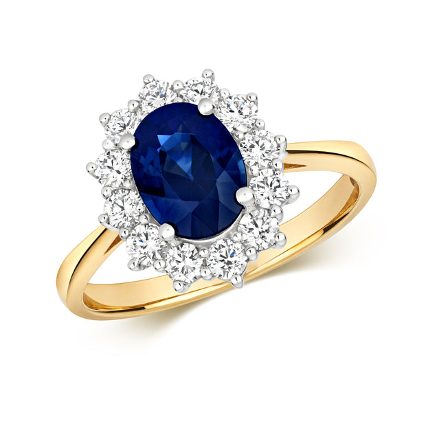 Sapphire and Diamond Ring in 18K Gold