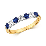 Sapphire and Diamond Ring in 18K Gold