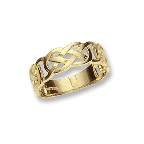9K Yellow Gold Ladies' Celtic Ring | Charme