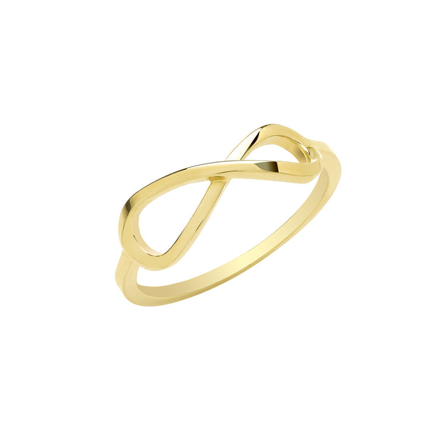 9K Yellow Gold Infinity Ring | Charmé