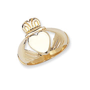 9K Yellow Gold Men's Claddagh Ring